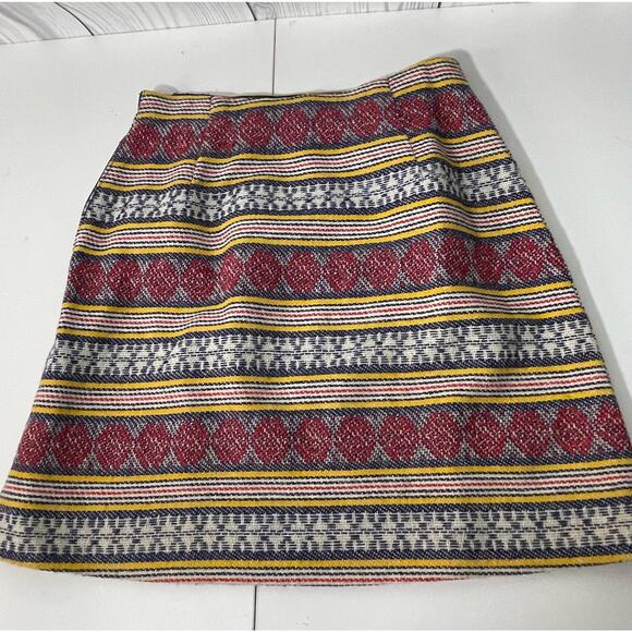 VTG 70s PEERLESS BOSTON TWIGGY MINI SKIRT RED YELLOW Pattern Size 7-8 - Picture 8 of 8